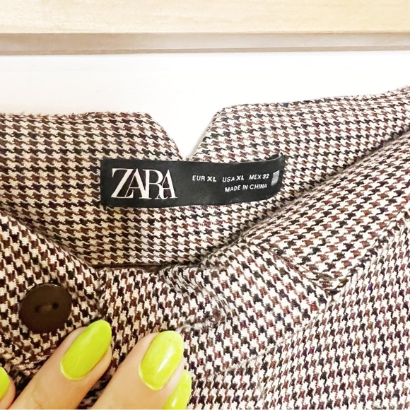 Zara | Plaid High Waisted Trousers - Picture 3 of 4